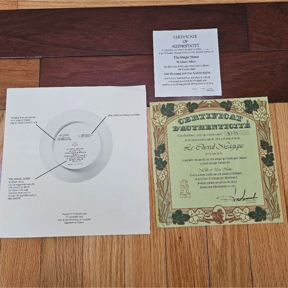 Haviland Limoges The Magic Horse Plate by Liliane Tellier 1979 Box & COA - Picture 6 of 8